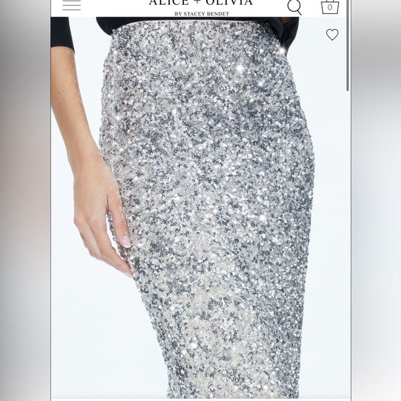 ALICE+OLIVIA SEQUINED SKIRT - Picture 3 of 15